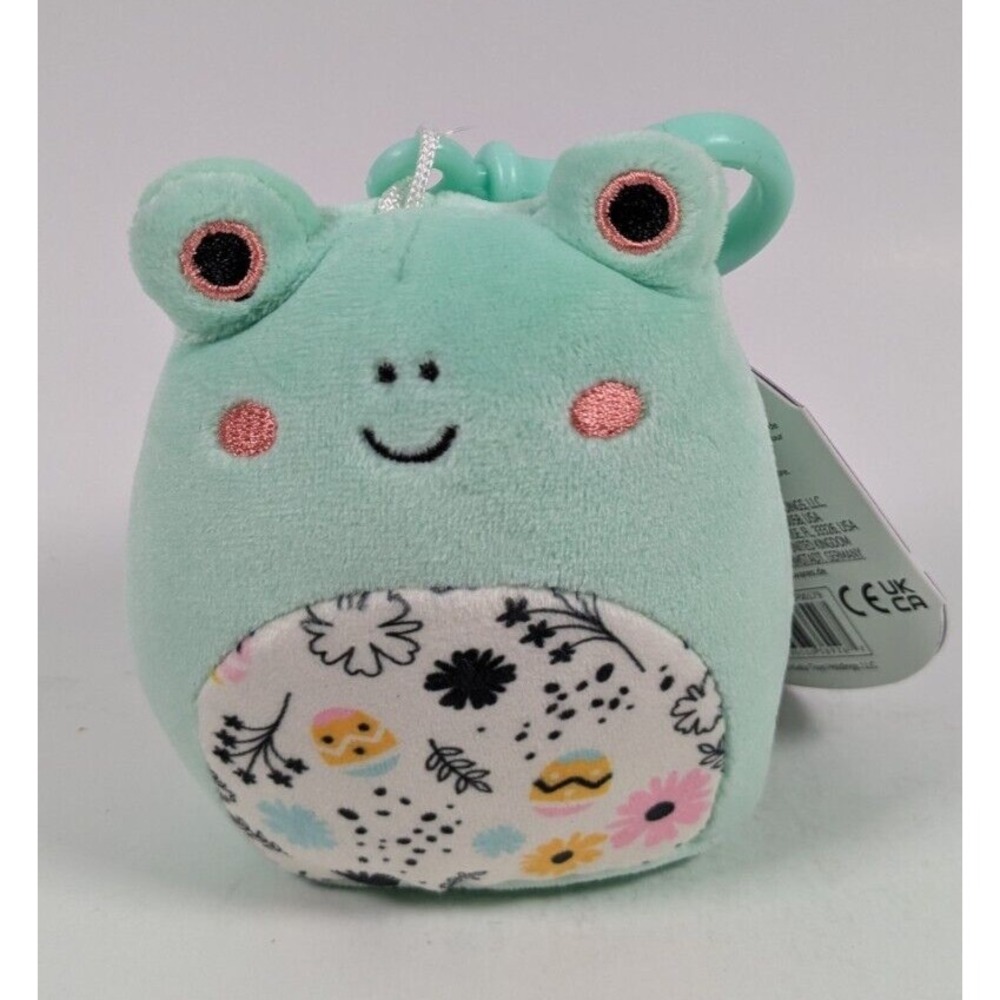 Original Squishmallows Fritz The Green Frog 3.5" Plush Clip On New w/ Tag Easter